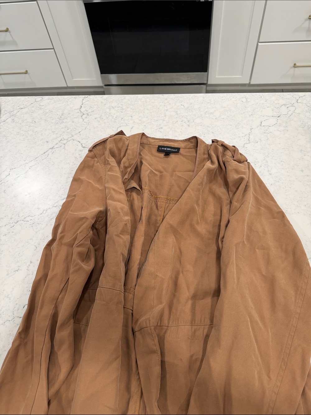 Lane Bryant Light Brown Shirt Jacket